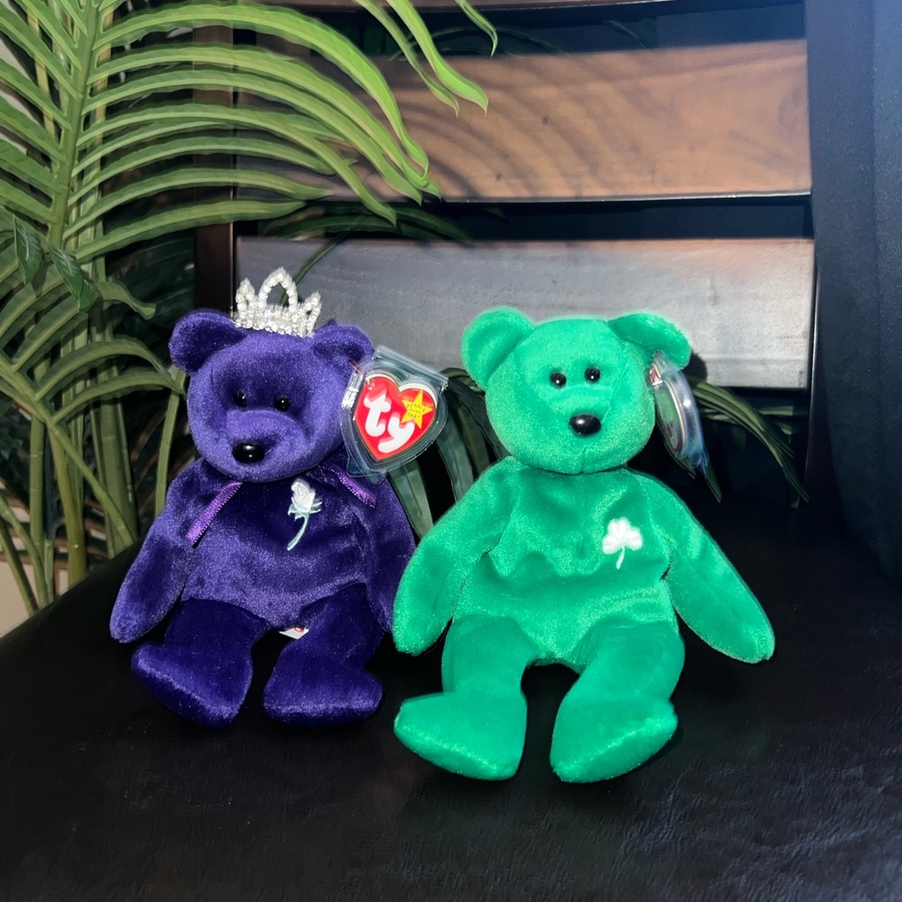 Rare Princess Diana and Erin Beanie Baby